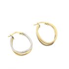 Image 4 of Two-tone gold hoop earrings | Ø 20 mm