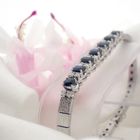 Image 12 of 18K white gold bracelet with sapphire and diamond (0.36 ct.) | 18.5 cm