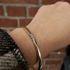 Image 11 of Diamond gold bangle with diamonds; Size M