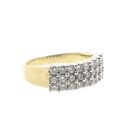 Image 8 of Golden Diamonde pavé ring with diamond; 1.08 ct.