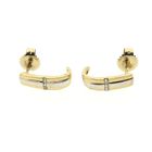 Image 11 of Bicolor gold stud earrings with zirconia