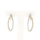 Image 1 of Bicolor gold earrings with zirconia