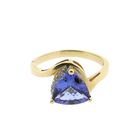 Image 3 of Gold ring with tanzanite and diamond | 0.06 ct.