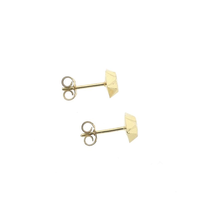 Image 9 of Gold faceted stud earrings