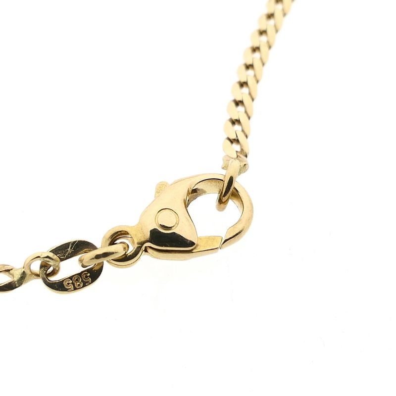 Image 6 of Bicolor Gold Gourmet Link Bracelet with Diamond; 0.05 ct.