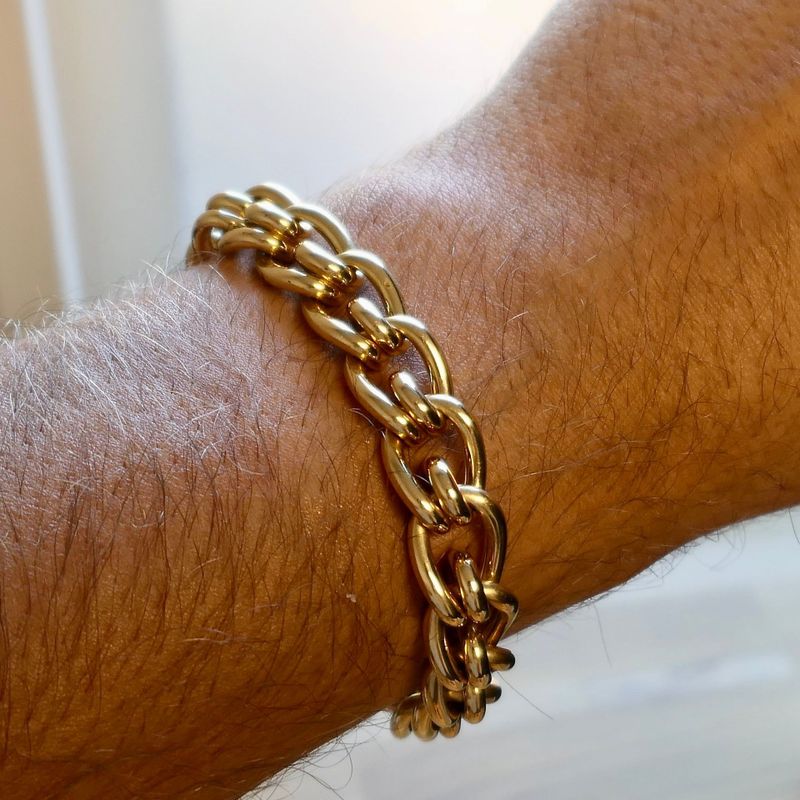 Image 10 of 18 Kt. Vintage Gold Fantasy Link Bracelet | 20.5 cm