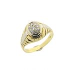 Image 1 of Two-tone gold men's ring with diamond | 0.20 ct.
