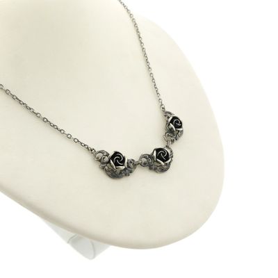 Image 2 of Silver anchor link chain with fixed pendant