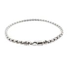 Image 5 of White gold anchor link bracelet | 19 cm