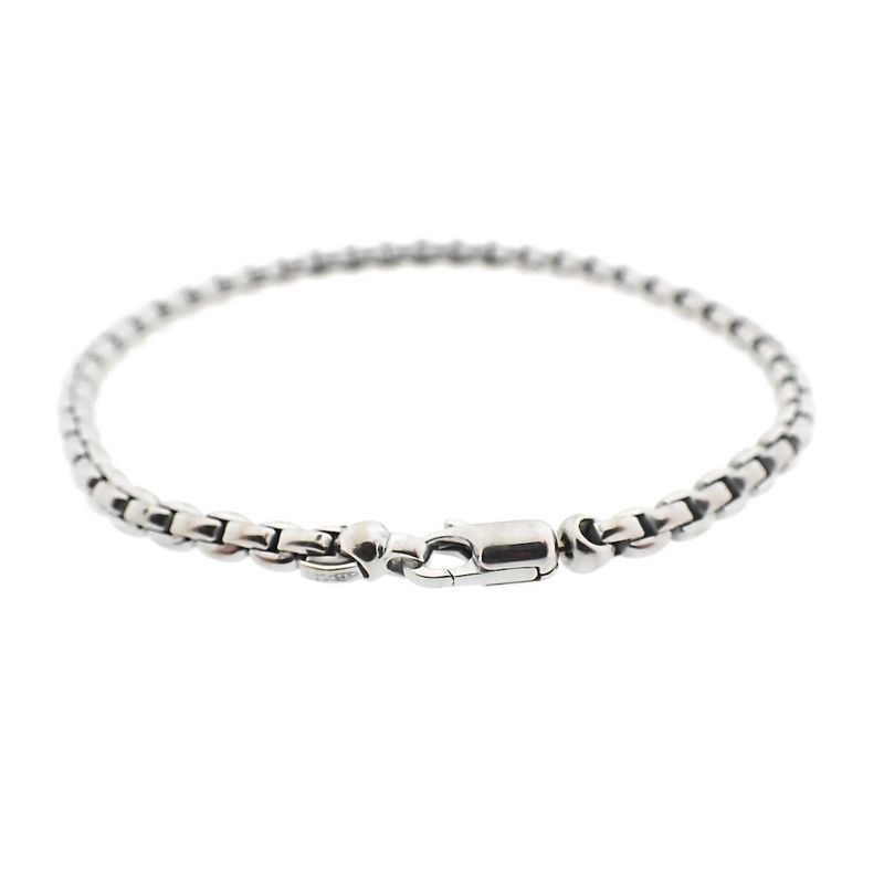 Image 5 of White gold anchor link bracelet | 19 cm