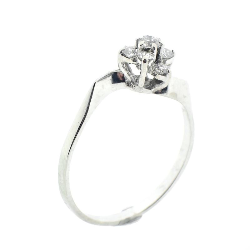 Image 5 of White gold entourage ring with diamond | 0.31 ct.