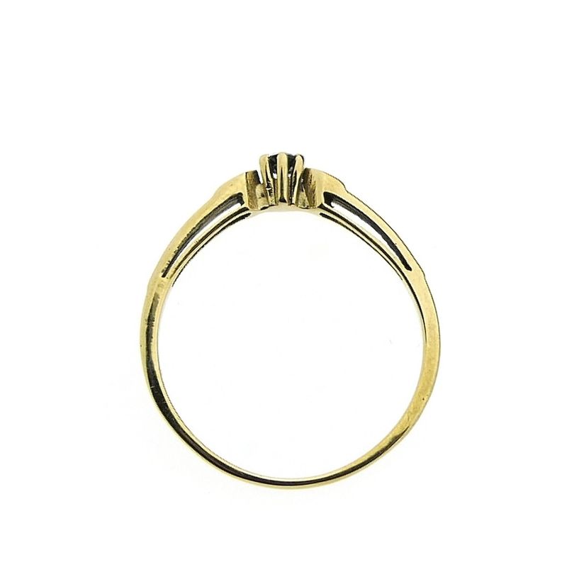 Image 3 of Gold solitaire ring with sapphire