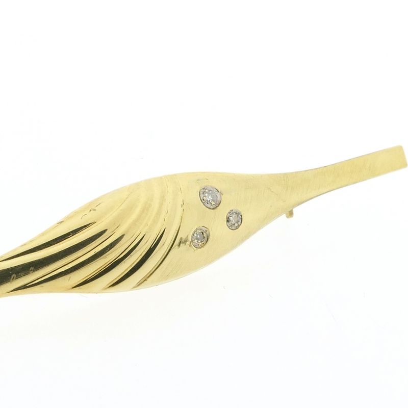 Image 3 of Gold brooch with diamond