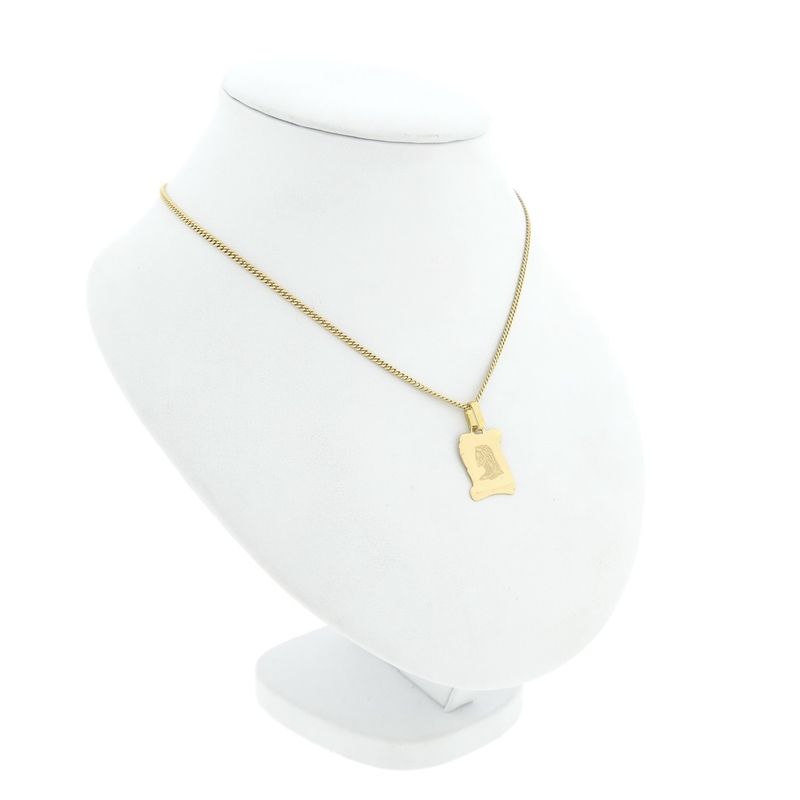 Image 9 of Gold pendant of the face of Jesus on parchment