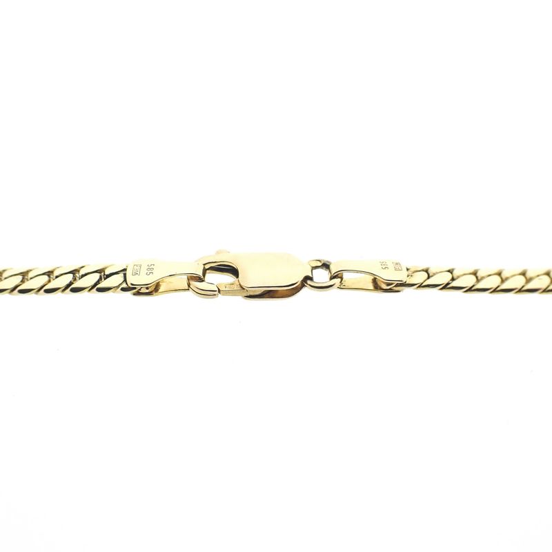 Image 4 of Gold flat gourmet link chain
