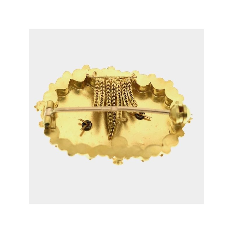 Image 4 of Antique gold brooch, cap bell