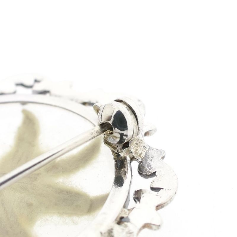 Image 6 of Silver brooch with dried edelweiss flower