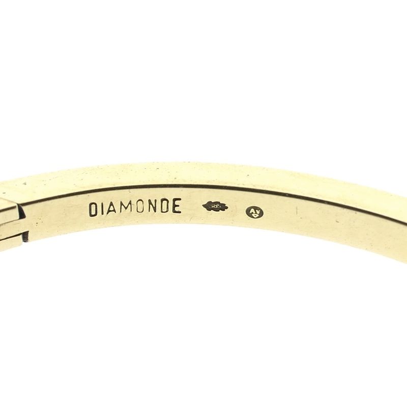 Image 6 of Diamond gold bangle with diamonds; Size M