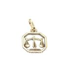 Image 1 of Gold zodiac sign pendant; Libra