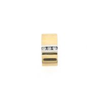 Two-tone gold pendant with diamond; 0.10 ct.