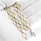Image 8 of Bicolor Gold Necklace with Fantasy Links; 14 Karat; 45.5 cm