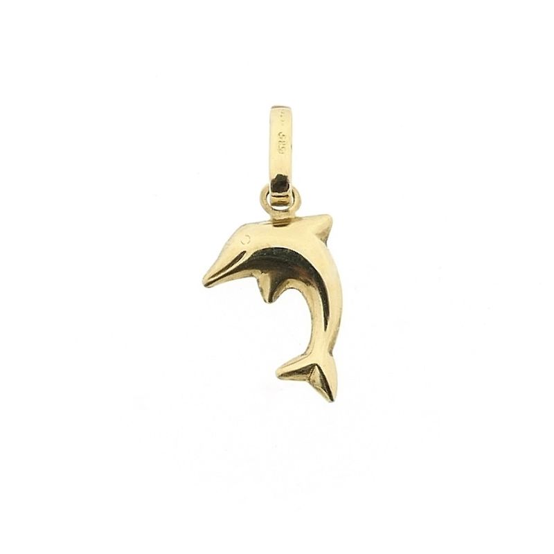 Image 3 of Golden dolphin pendant | Minimalist