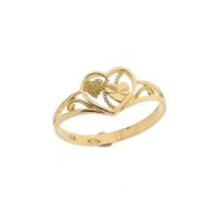 21 carat gold ring with hearts