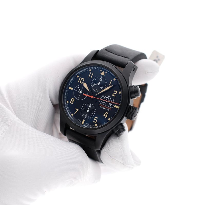 Image 8 of Fortis B-42 'Black Edition' Chronograph 656.18.141; Automatic Men's Watch