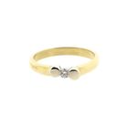 Image 3 of Two-tone gold ring with diamond; 0.07 ct.