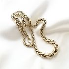 Image 8 of Gold braided chain; Foxtail link | 47 cm