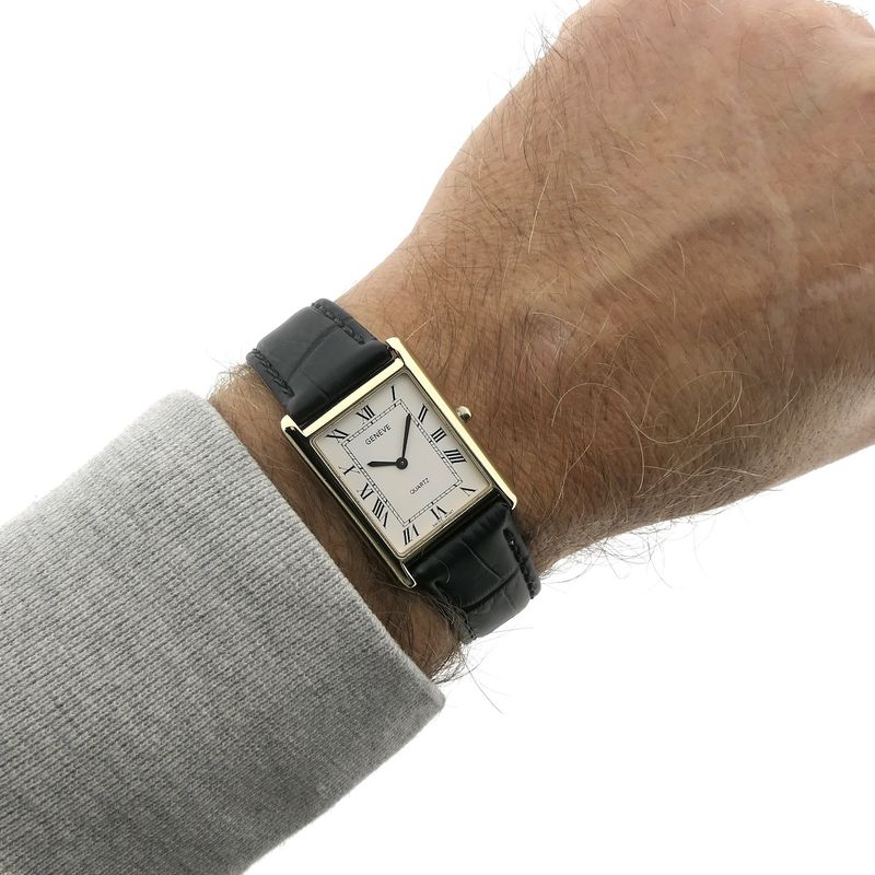 Image 12 of Geneva Tank 'Large'; Vintage 9k. watch