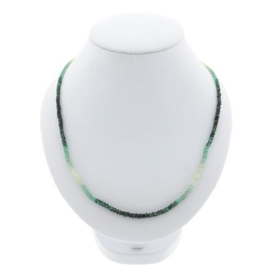 Image 1 of 9 carat emerald bead necklace