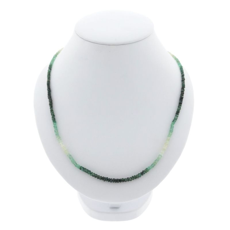 Image 1 of 9 carat emerald bead necklace