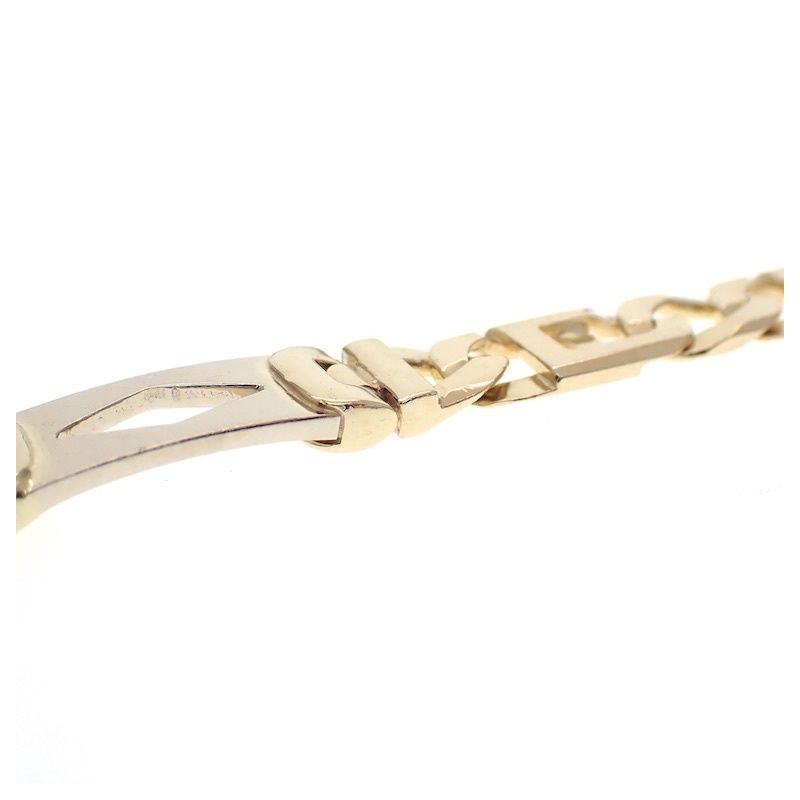 Image 9 of Two-tone gold link bracelet with diamonds