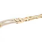 Image 9 of Two-tone gold link bracelet with diamonds