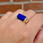 Image 10 of Gold signet ring with Lapis Lazuli
