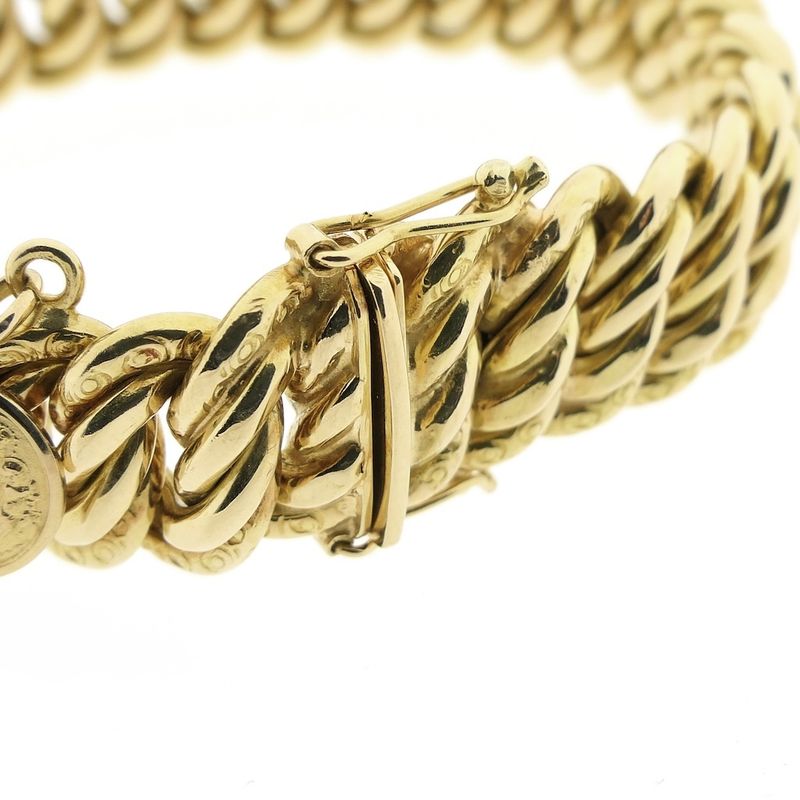 Image 4 of Gold French gourmet link bracelet