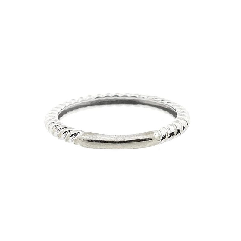 Image 4 of White gold twisted sliding ring; Blush