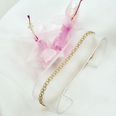 Image 2 of Gold Bismarck link bracelet | 19 cm