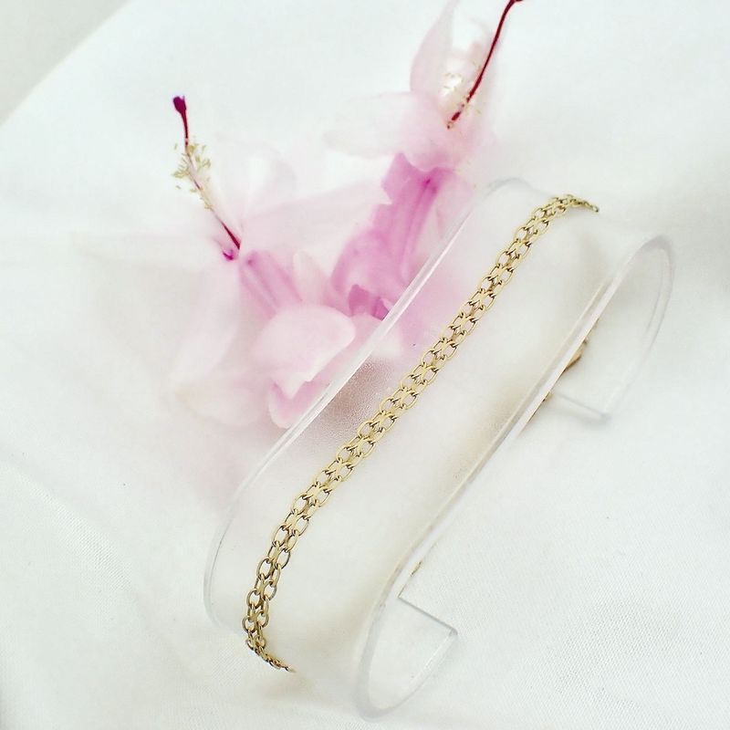 Image 2 of Gold Bismarck link bracelet | 19 cm