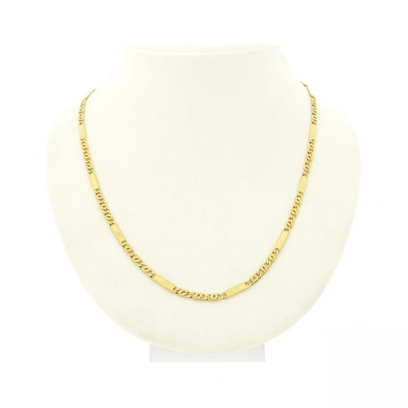 Image 1 of Gold closed Figaro link chain | 46 cm
