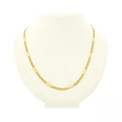 Gold closed Figaro link chain | 46 cm Image 1 of Gold closed Figaro link chain | 46 cm