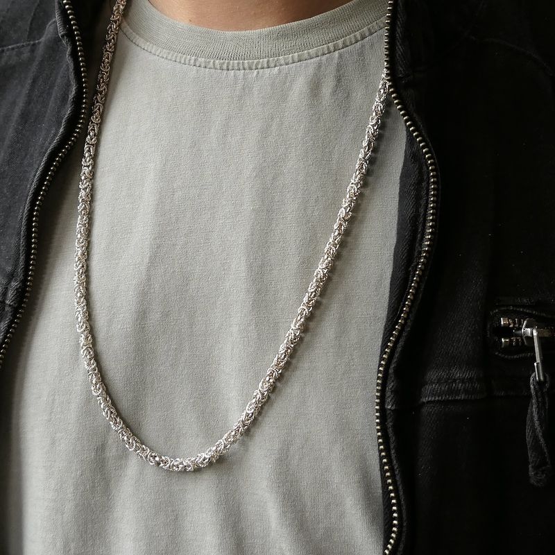 Image 10 of Silver long king chain | 80 cm