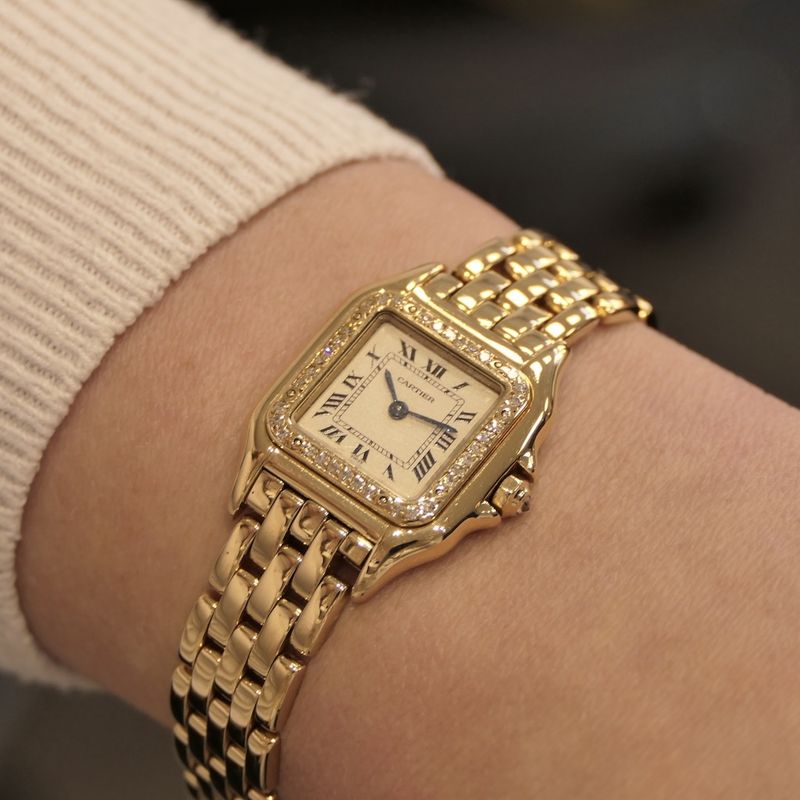 Image 16 of Cartier Panthère; 18k gold ladies' watch with diamonds