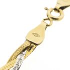 Image 4 of Two-tone gold braided link chain