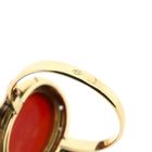 Image 8 of Vintage Gold Ring with Blood Coral