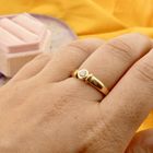 Image 4 of Gold solitaire ring with diamond; 0.14 ct.