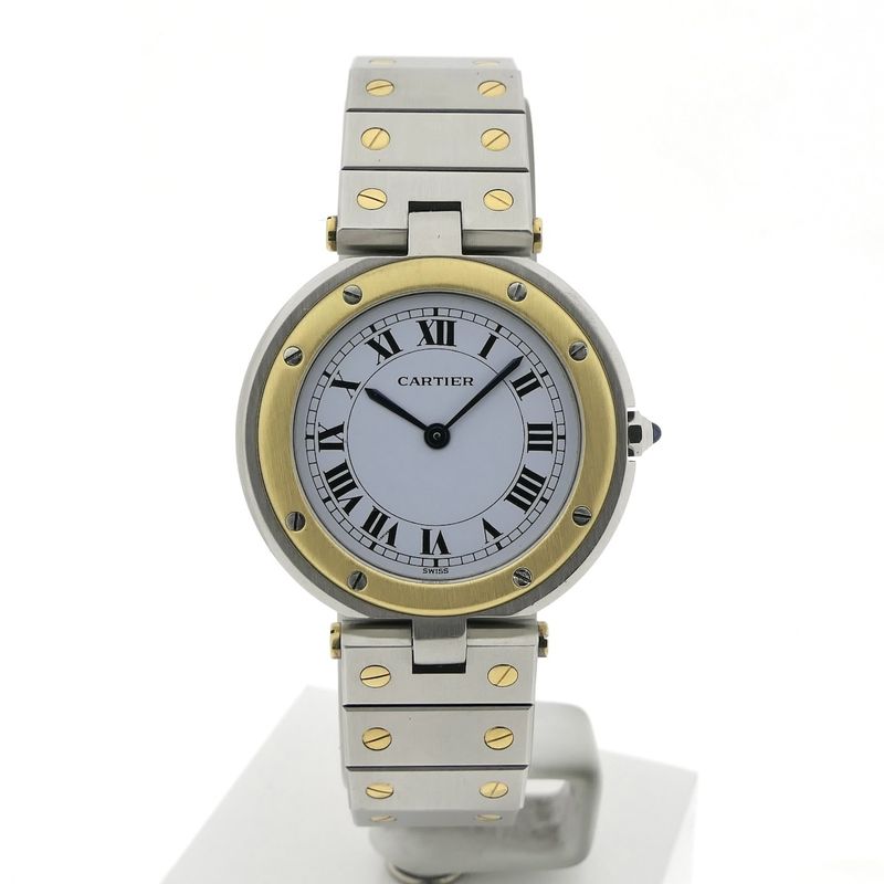 Image 1 of Cartier Santos Ronde 32mm 8191; 18k. Gold/steel watch
