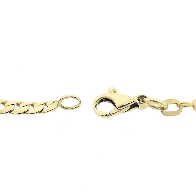 Image 5 of Gold flat gourmet link bracelet