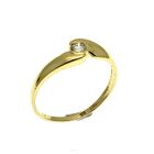 Image 1 of Gold solitaire ring; diamond 0.12 ct.